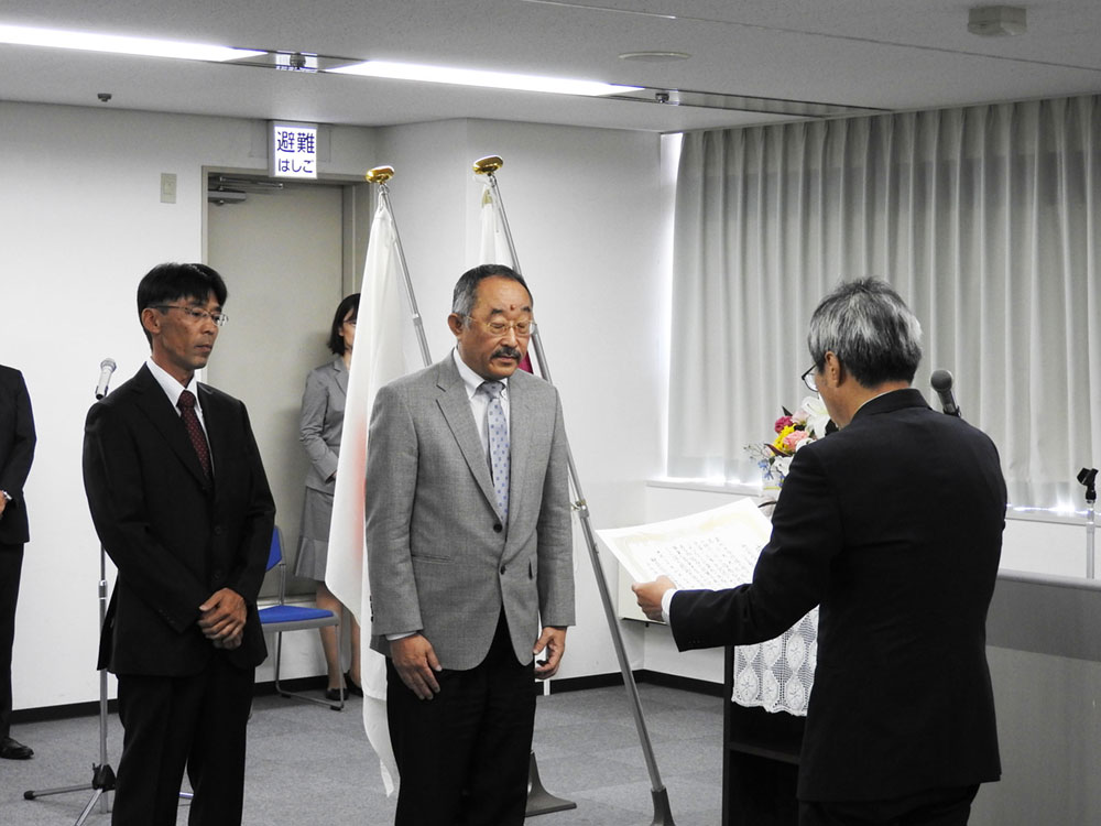 都市機構中部支社長より感謝状を受賞しました