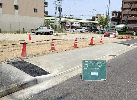 歩道の切り下げ工事完成